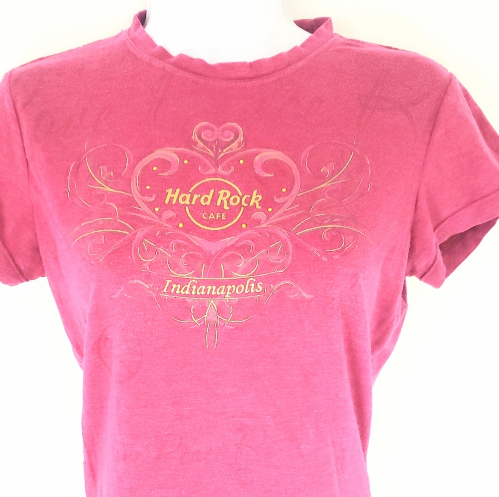 Hard Rock Cafe Womens Pink T-shirt S